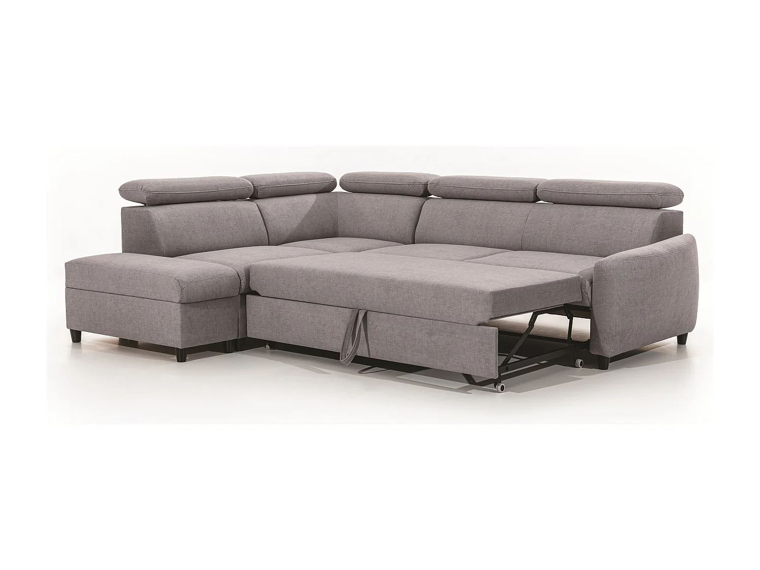 AX LIVING Ecksofa mit Schlaffunktion Braun Olettio L-Form 265 cm L