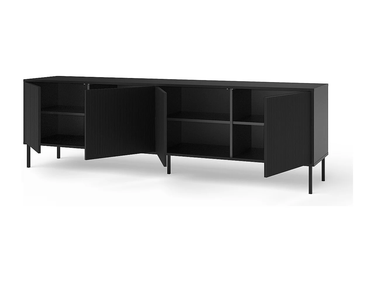 Buffet 4 portes BUDAPEST-S noir