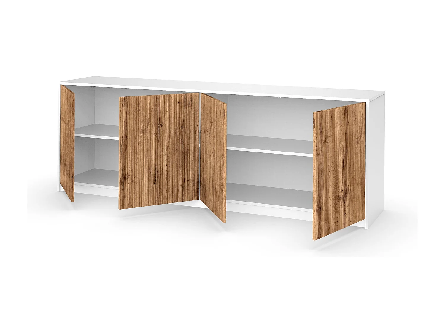 Buffet 4 ante BUDAPEST bianco/quercia