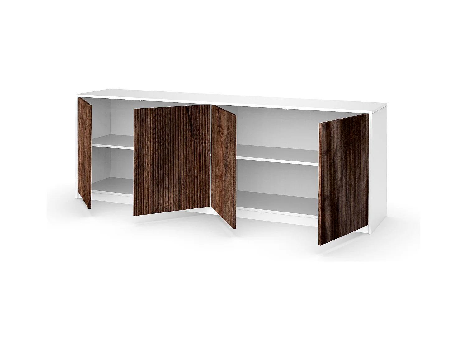 Buffet 4 portes BUDAPEST blanc/chêne Rio