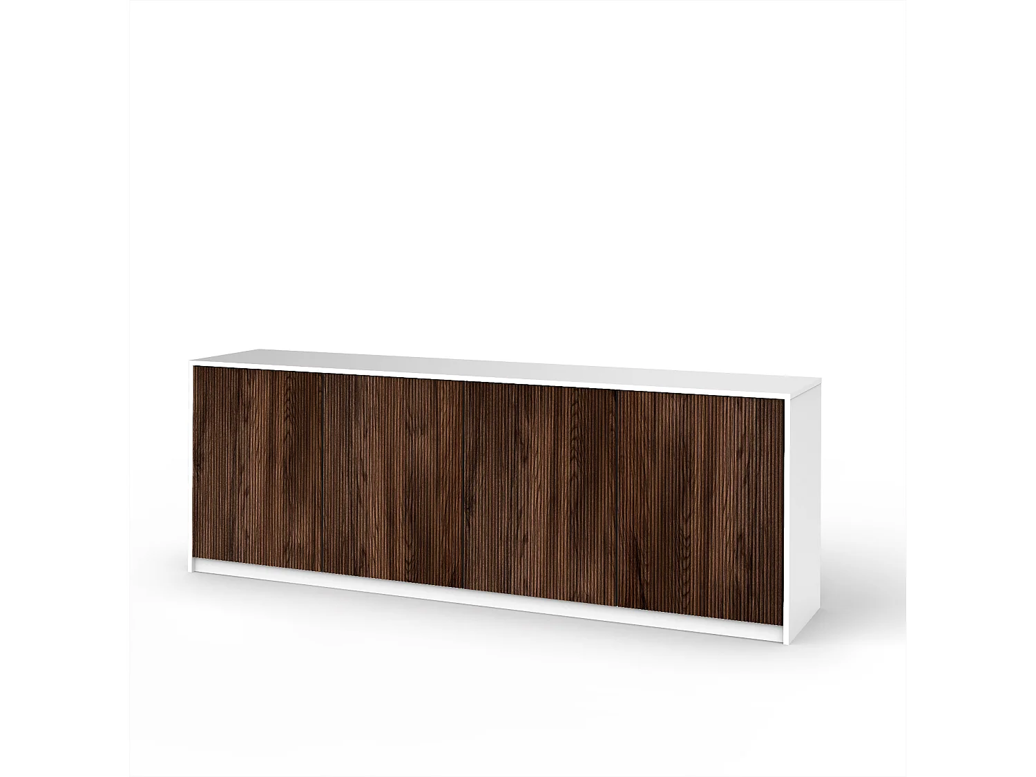 Buffet mit 4 Türen BUDAPEST weiß/Rio-Eiche