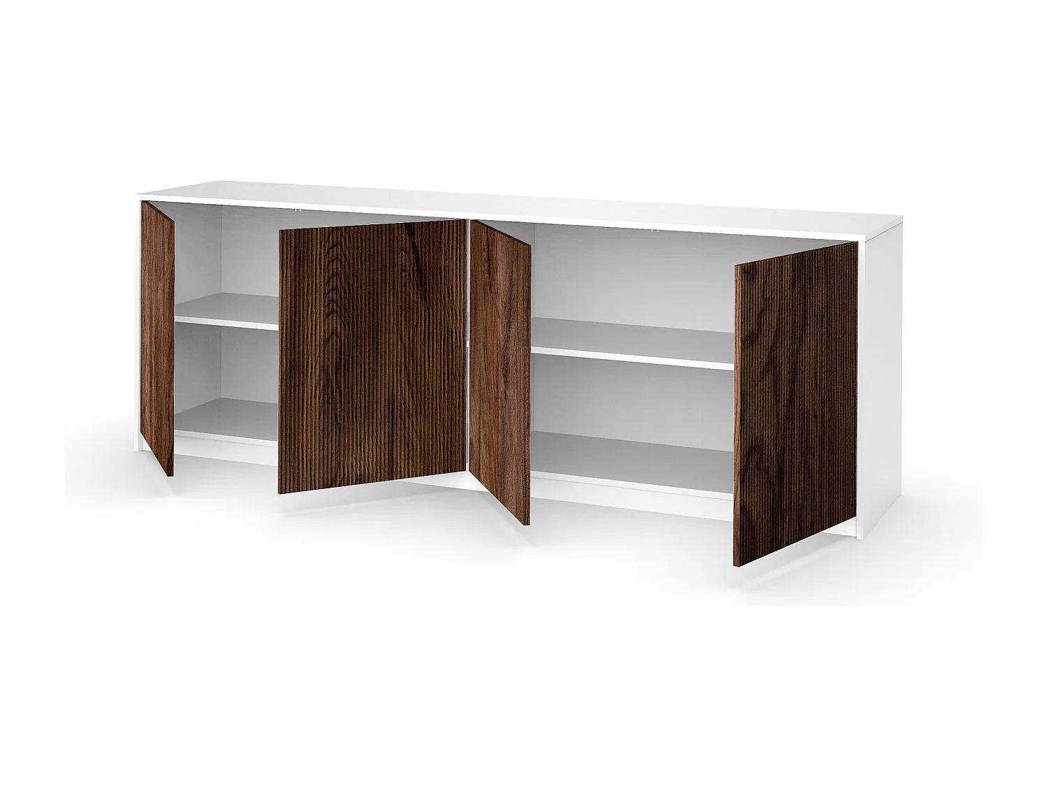 Buffet mit 4 Türen BUDAPEST weiß/Rio-Eiche
