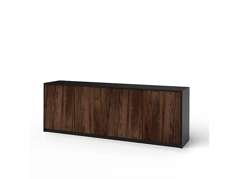 Buffet BUDAPEST com 4 portas preto/carvalho rio