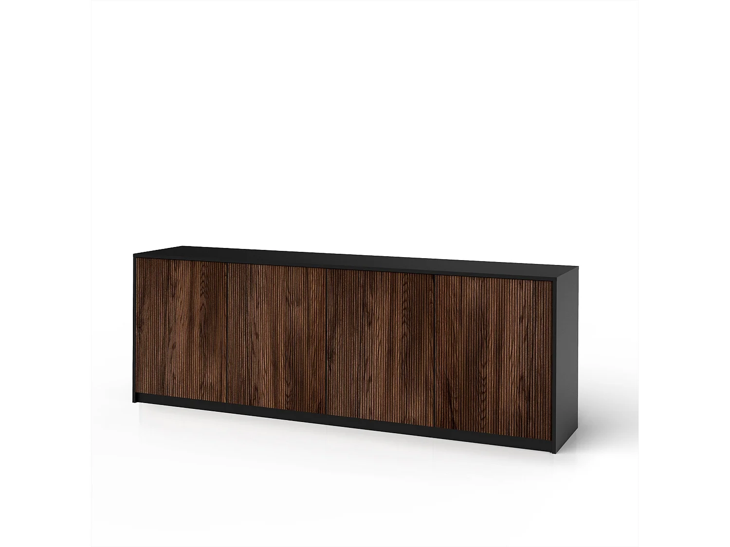 Buffet 4 portes BUDAPEST noir/chêne Rio