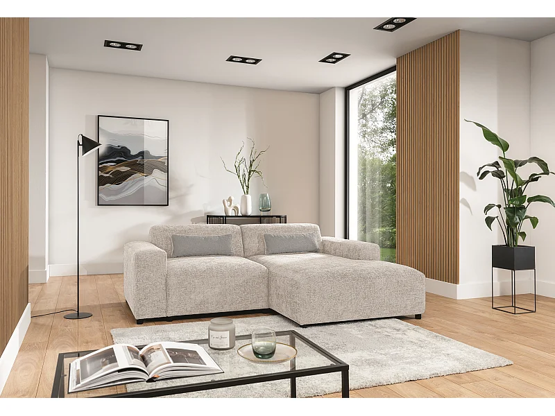 AX LIVING Beige Eckcouch Jughlio in L-Form 240cm modern & stilvoll R