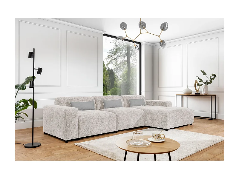 AX LIVING Couch Beige L Form Jughlio, 331cm breit, modern & geräumig R