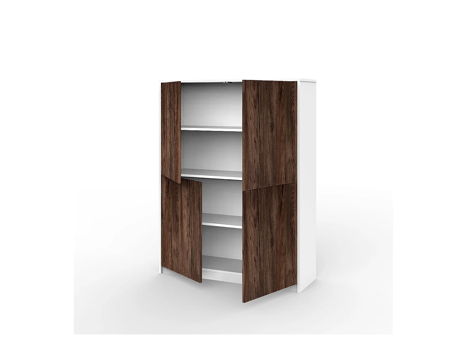 Buffet haut BUDAPEST blanc/chêne Rio