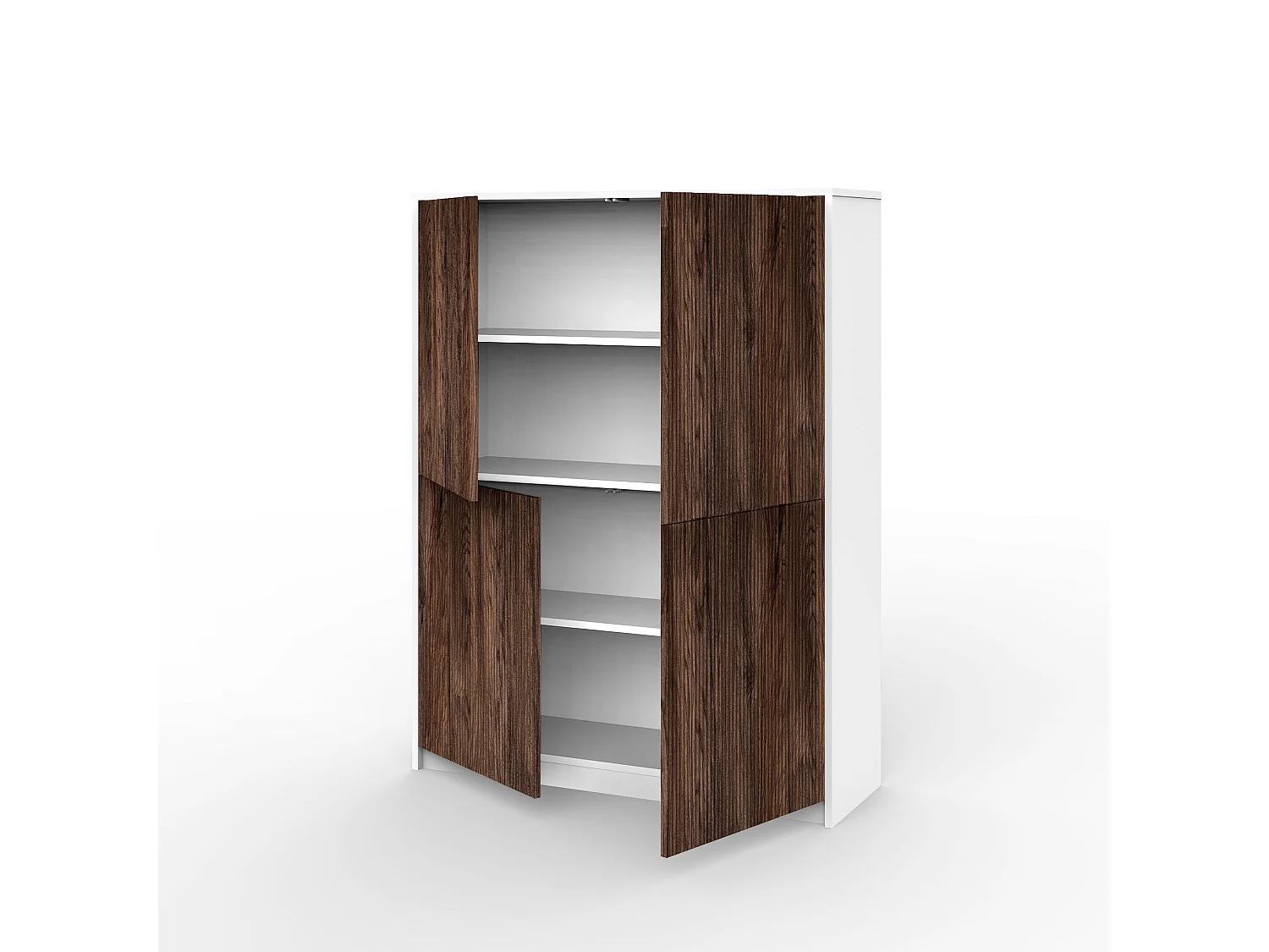 Buffet haut BUDAPEST blanc/chêne Rio