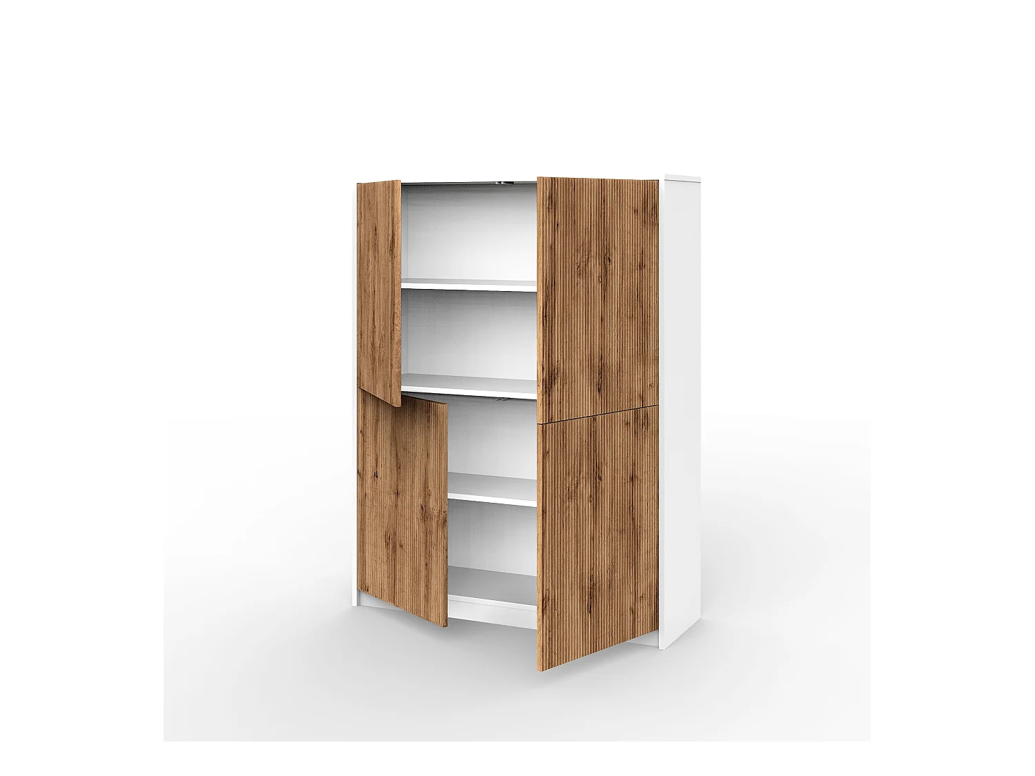 Buffet haut BUDAPEST blanc/chêne