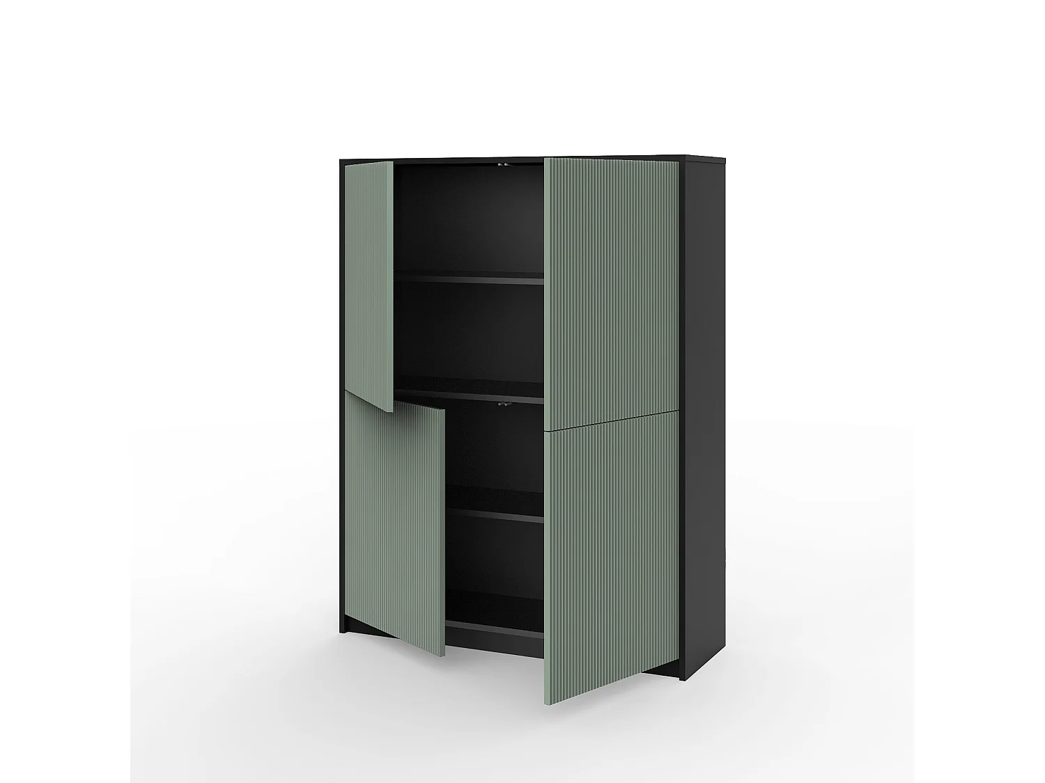 Buffet haut BUDAPEST noir/vert sauge