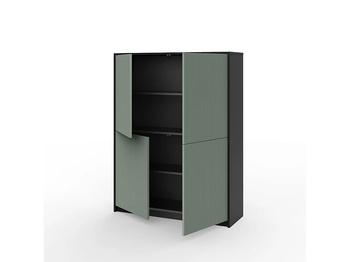 Buffet haut BUDAPEST noir/vert sauge