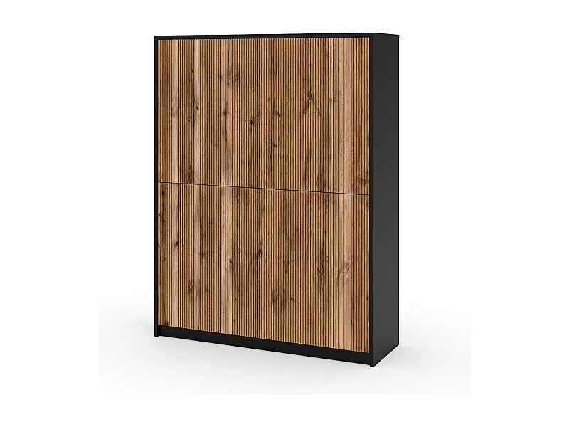 Buffet haut BUDAPEST noir/chêne