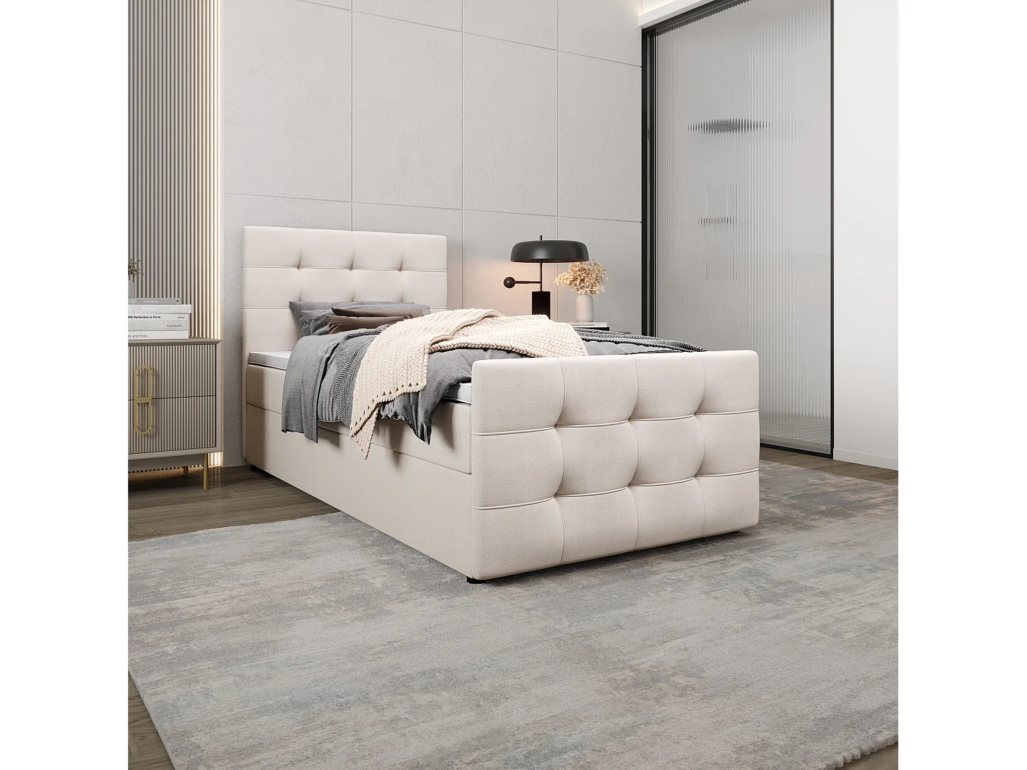Boxspringbett MILANO 2 90x200 Cosmic 10