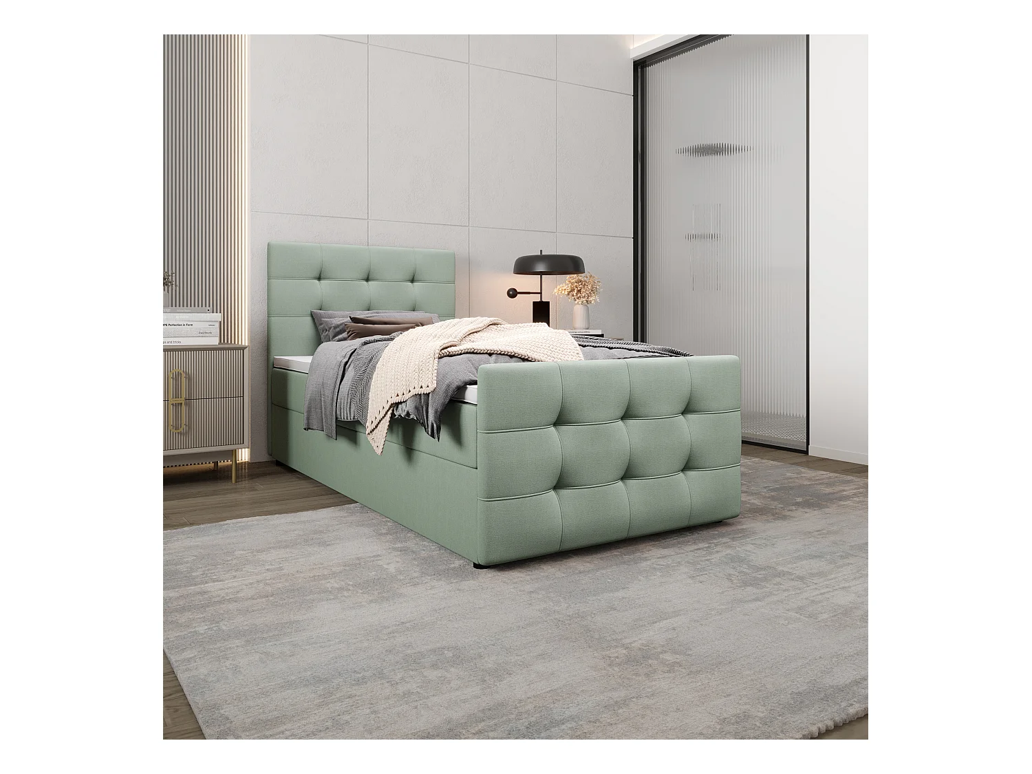 Boxspringbett MILANO 2 90x200 Cosmic 16