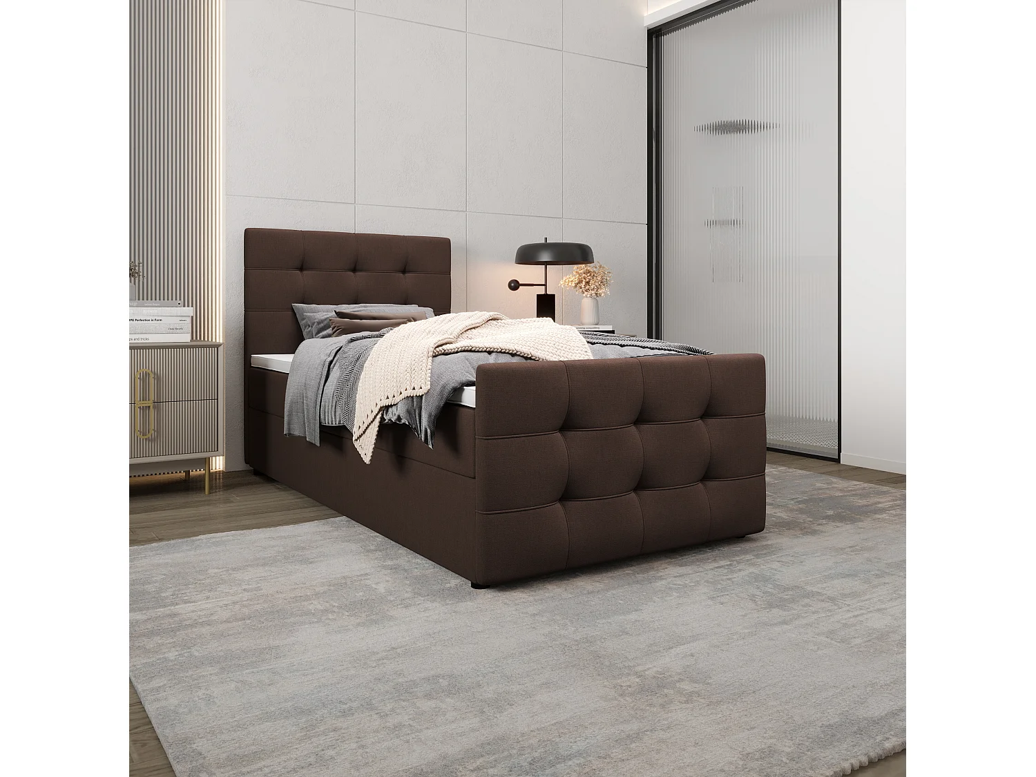Boxspringbett MILANO 2 100x200 Cosmic 800