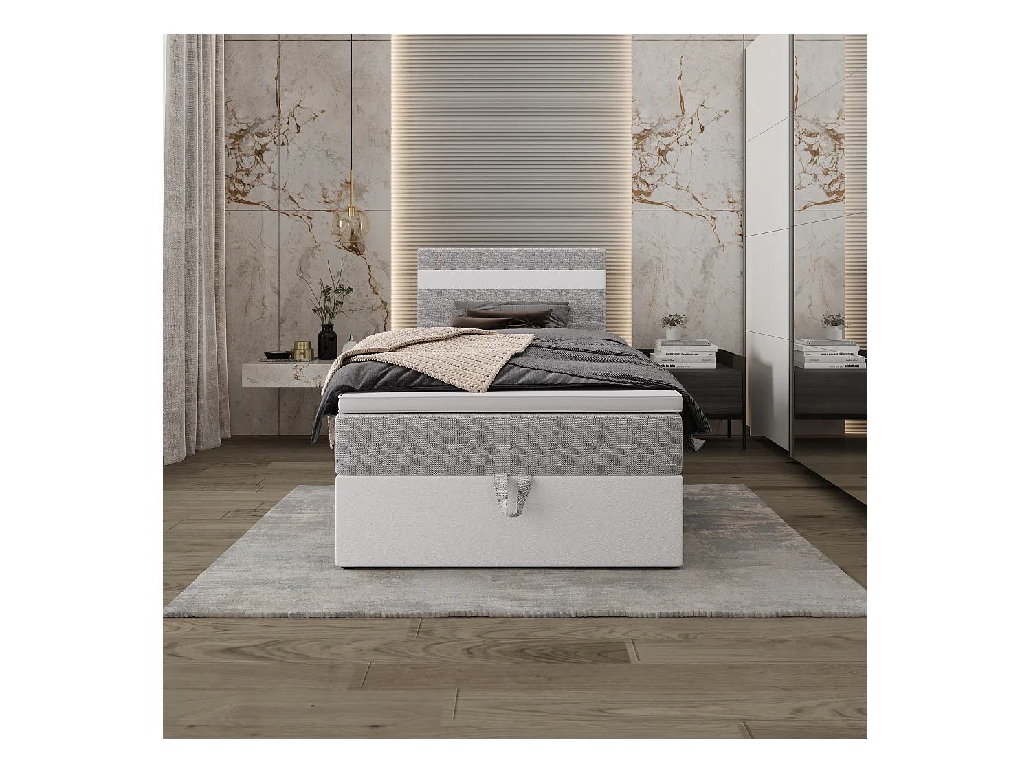 Boxspringbett MODENA 100x200 Kornet 02+d511