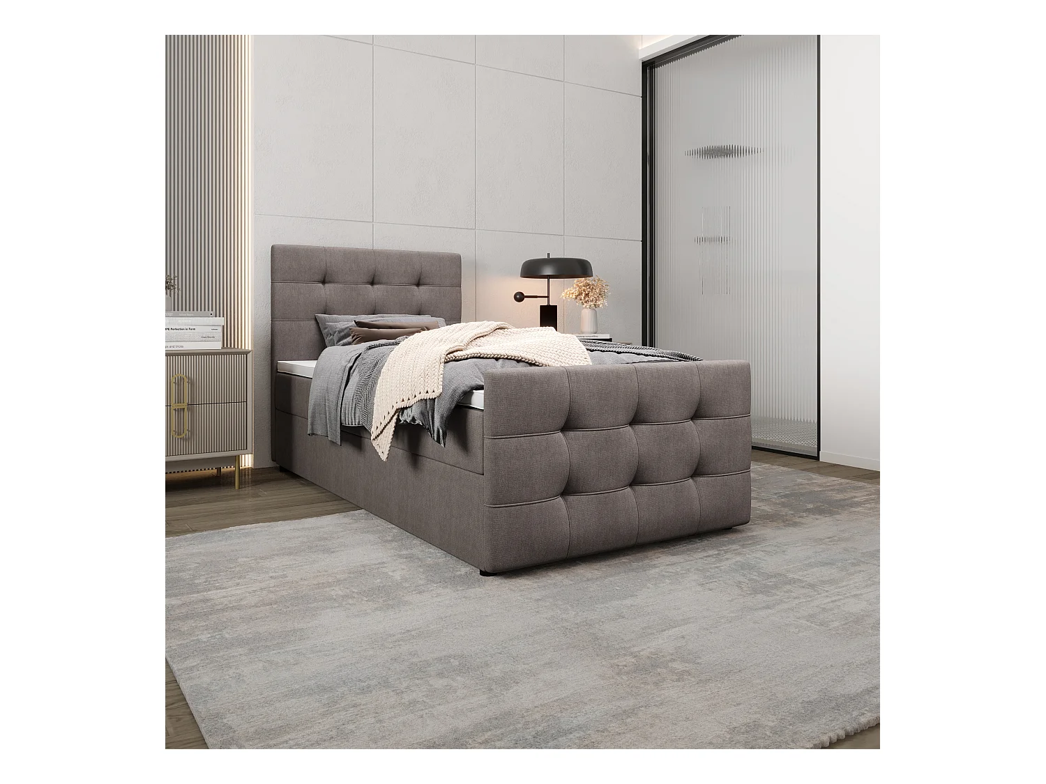 Boxspringbett MILANO 2 90x200 Cosmic 03