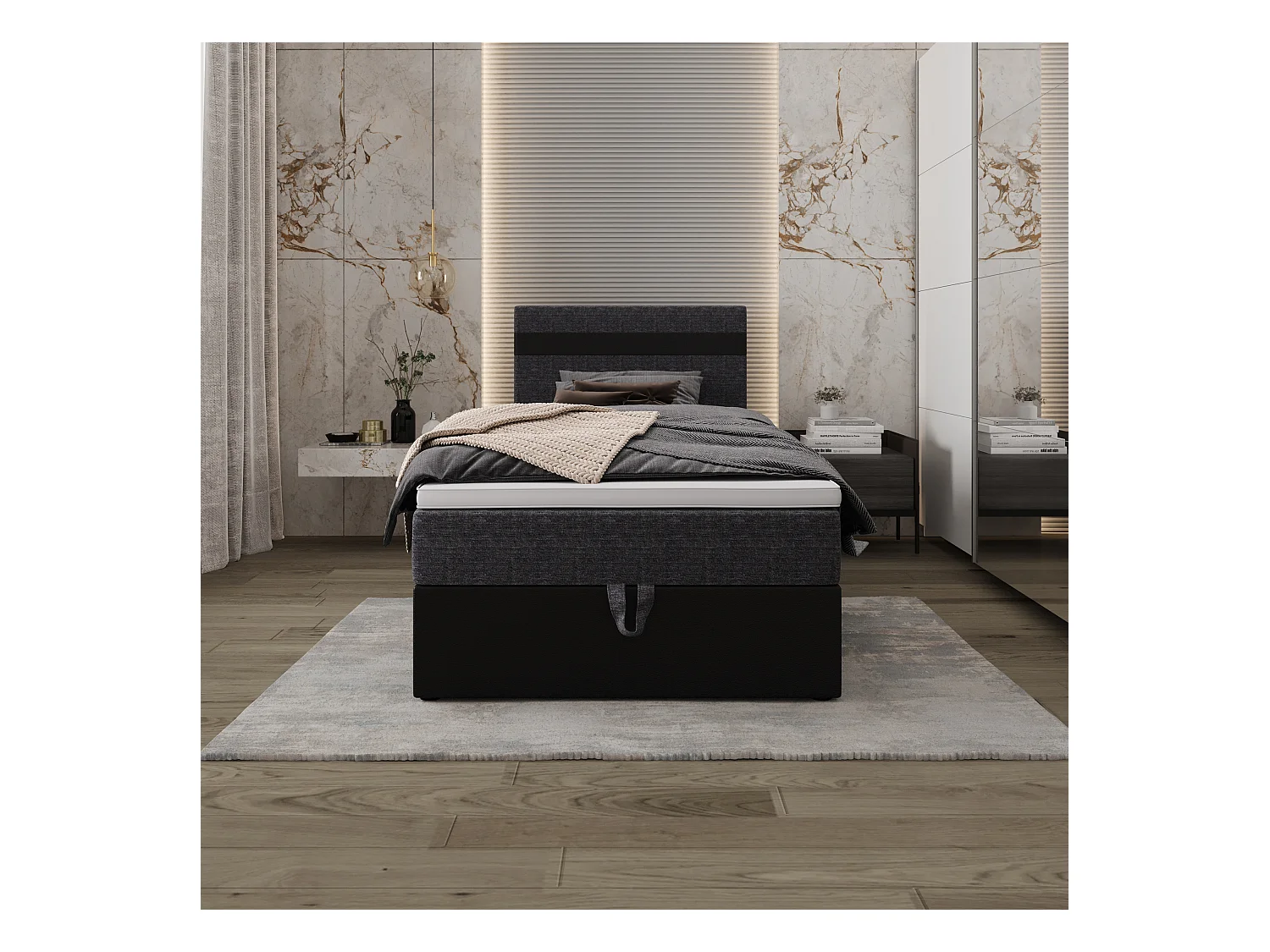 Boxspringbett MODENA 100x200 Kornet 10+d8