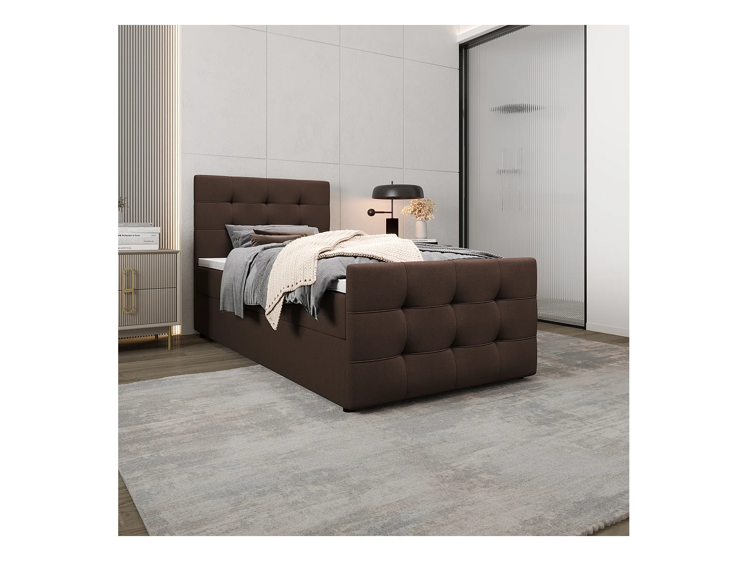 Boxspringbett MILANO 2 120x200 Cosmic 800