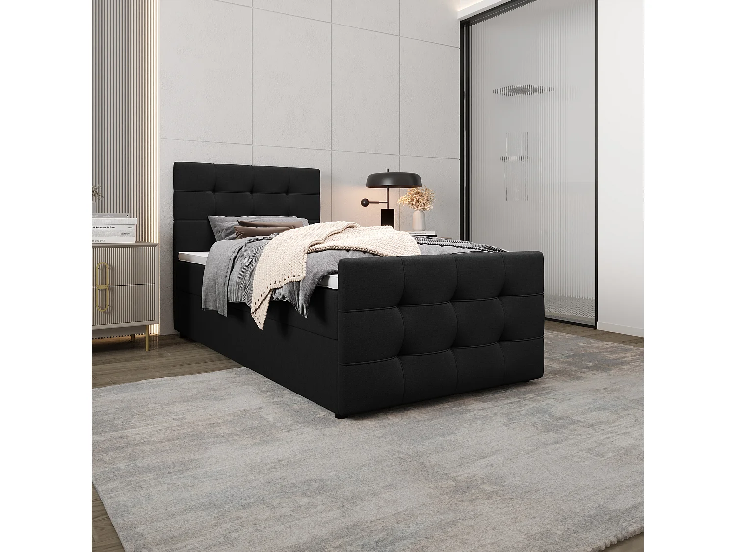 Boxspringbett MILANO 2 100x200 Cosmic 100