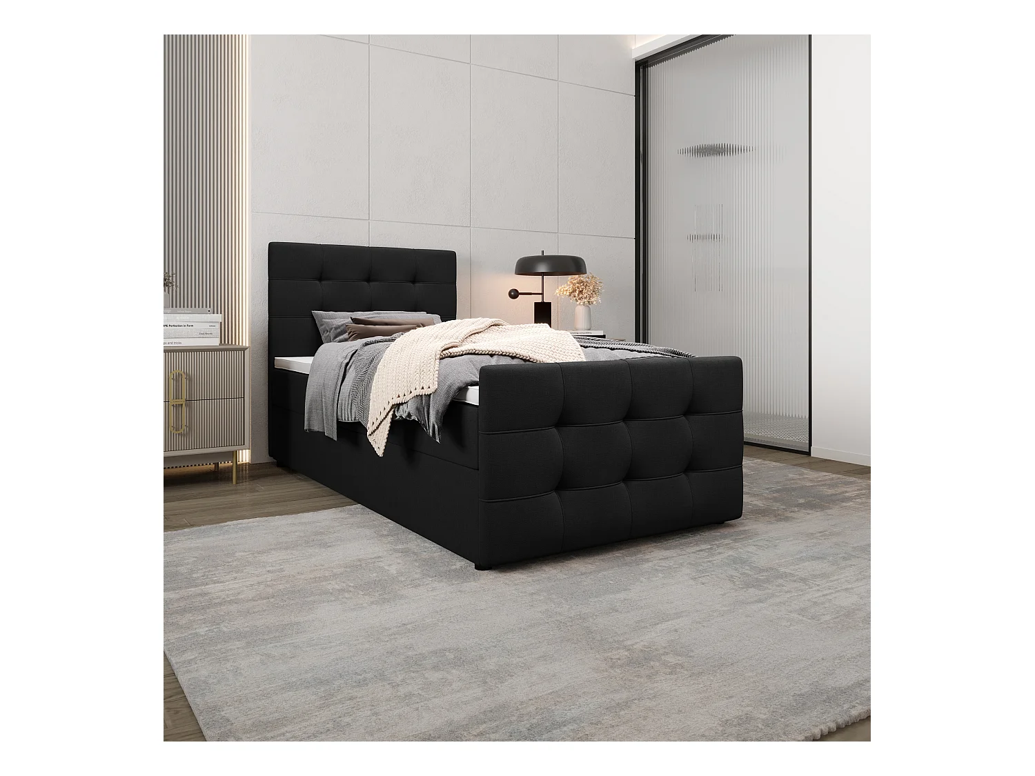 Boxspringbett MILANO 2 90x200 Cosmic 100