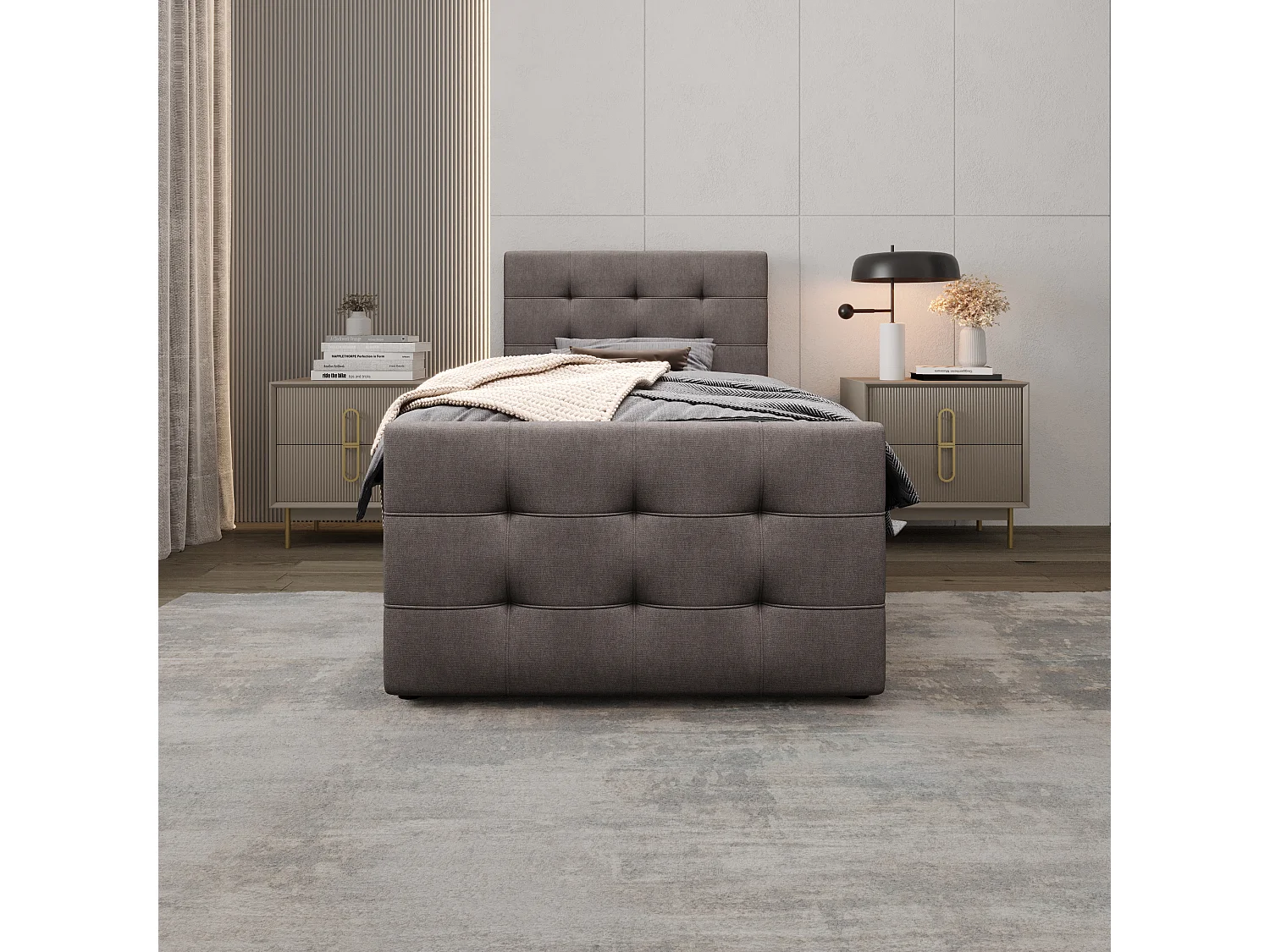 Boxspringbett MILANO 2 120x200 Cosmic 03