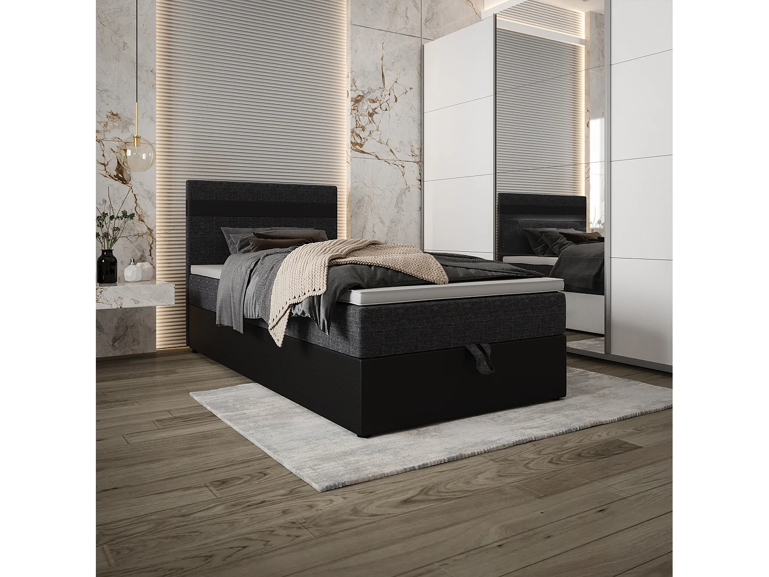 Boxspringbett MODENA 90x200 Kornet 10+d8