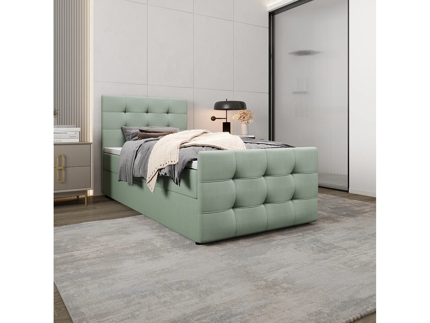Boxspringbett MILANO 2 120x200 Cosmic 16