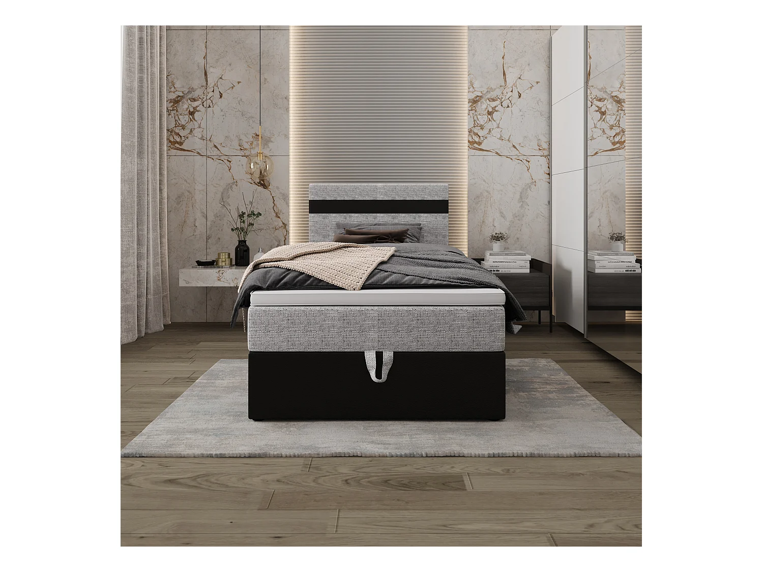 Boxspringbett MODENA 120x200 Kornet 02+d8