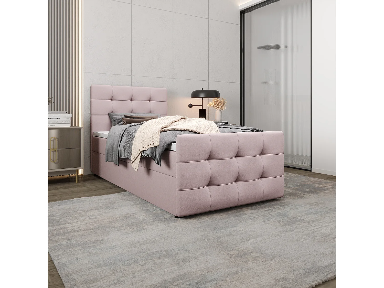 Boxspringbett MILANO 2 100x200 Cosmic 14