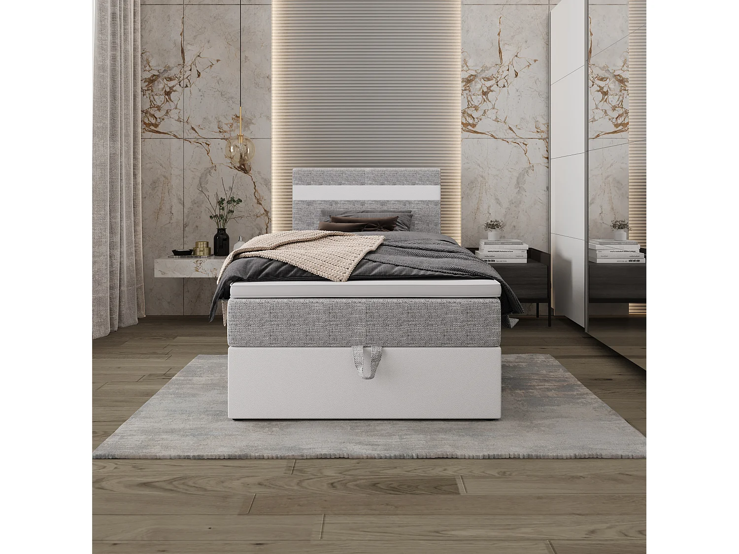 Boxspringbett MODENA 120x200 Kornet 02+d511