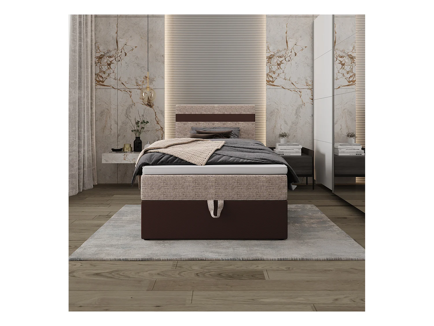 Boxspringbett MODENA 90x200 Kornet 04+d33