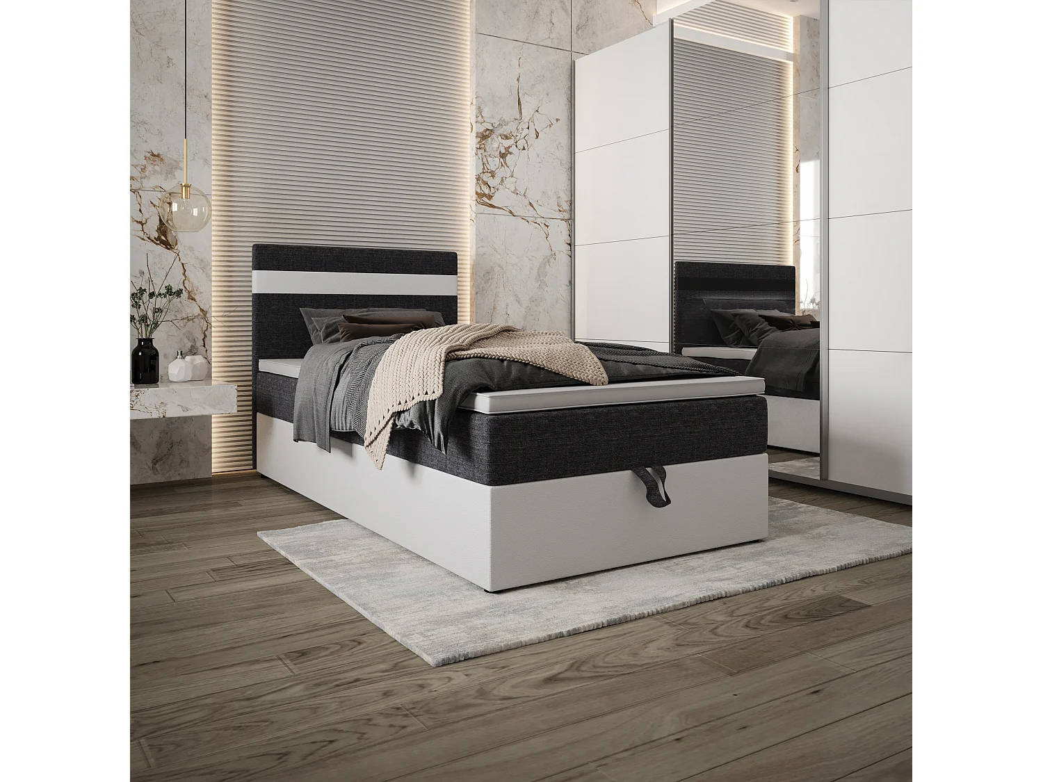 Boxspringbett MODENA 100x200 Kornet 10+d511