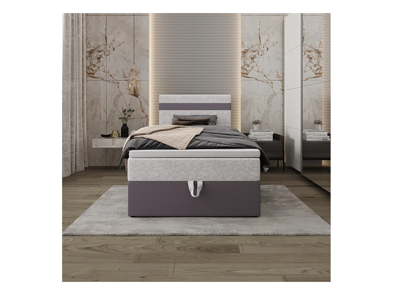 Boxspringbett MODENA 90x200 Kornet 18+d4