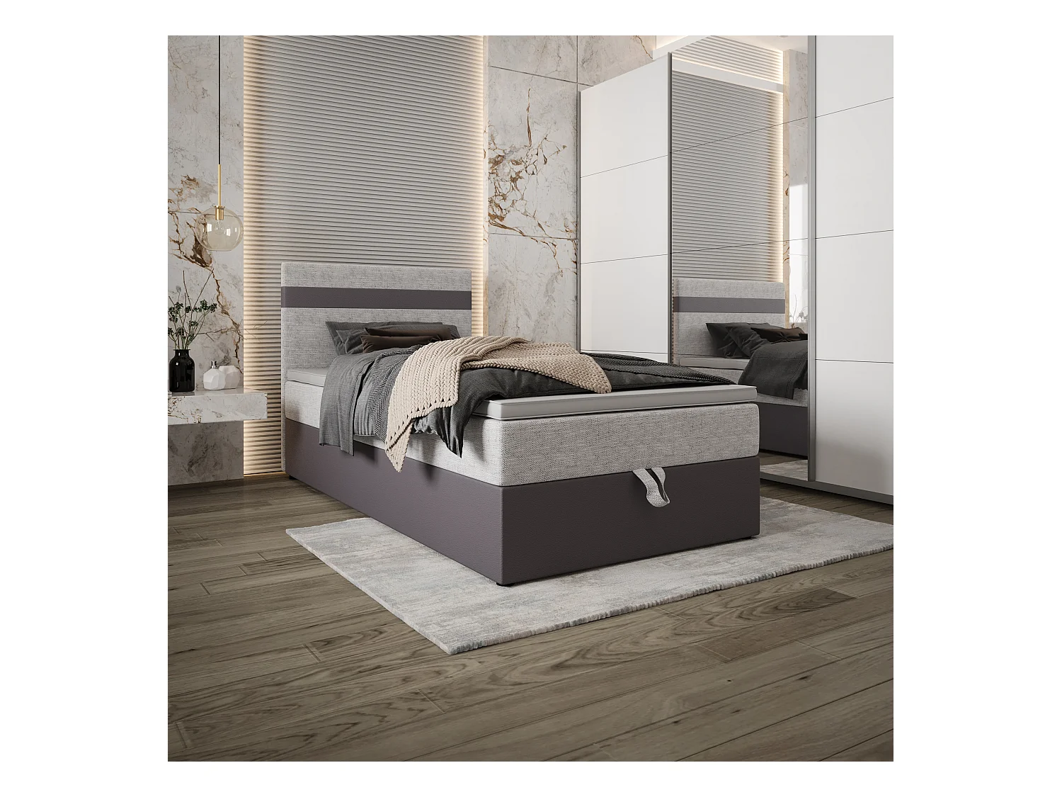 Boxspringbett MODENA 100x200 Kornet 18+d4