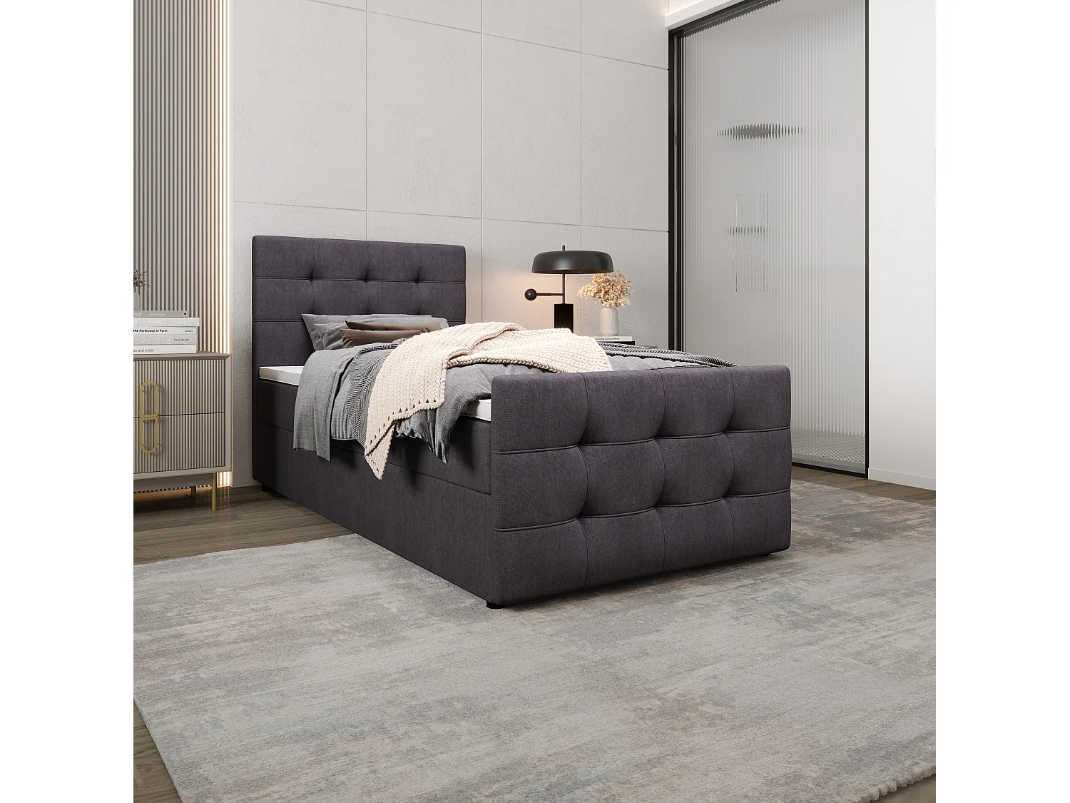 Boxspringbett MILANO 2 120x200 Cosmic 97