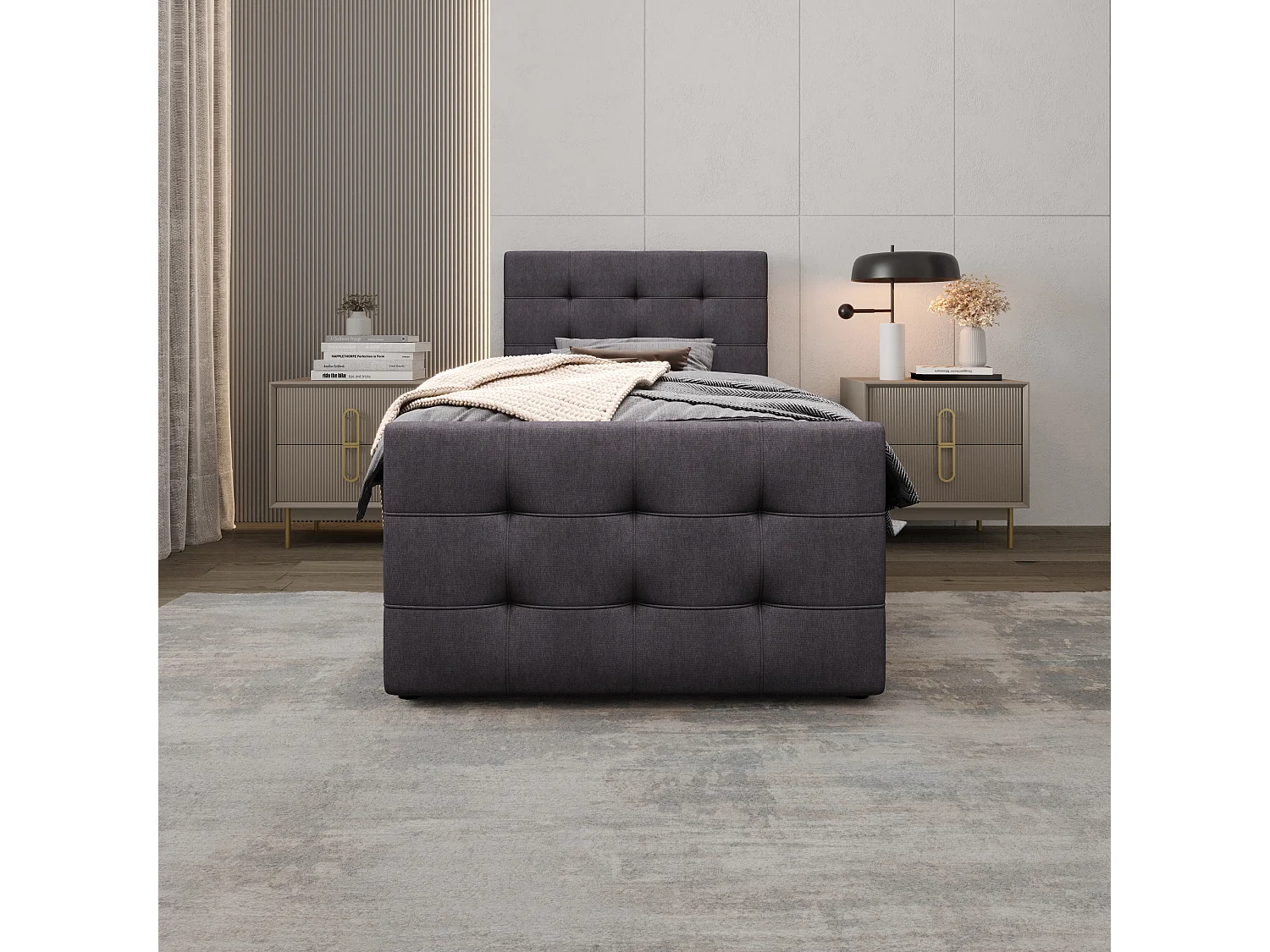 Boxspringbett MILANO 2 100x200 Cosmic 97