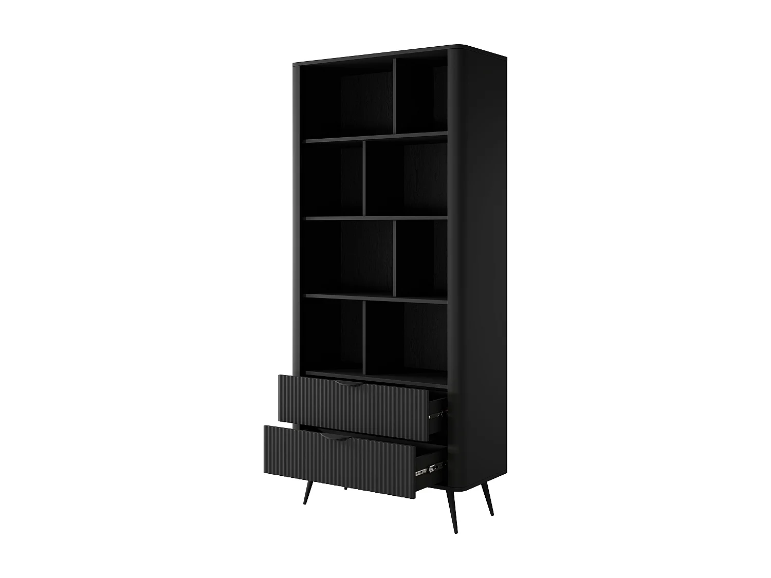 AX LIVING étagère moderne Vespasia 88,2 x 193,8 x 38 cm noire