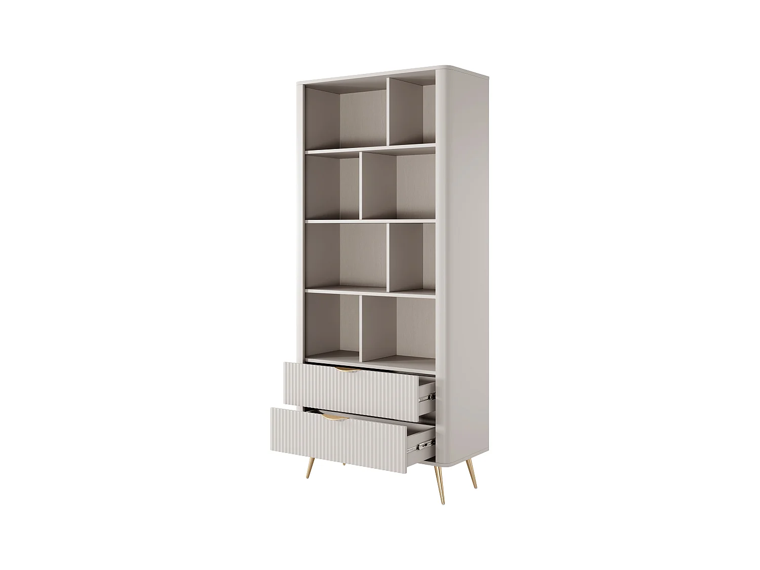 AX LIVING Vespasia offenes modernes Bücherregal B88,2 x H193,8 x T38cm
