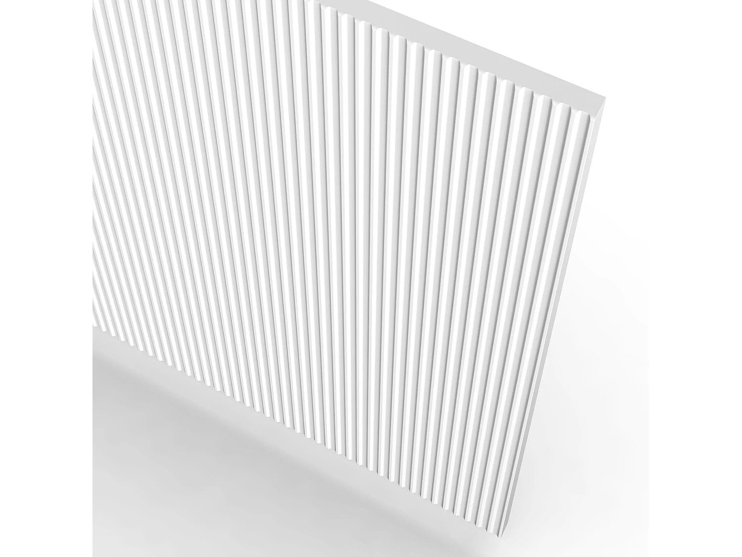 TV-Ständerschrank modern mit gerillten Fronttüren 150x50x45cm Budapest - Weiß