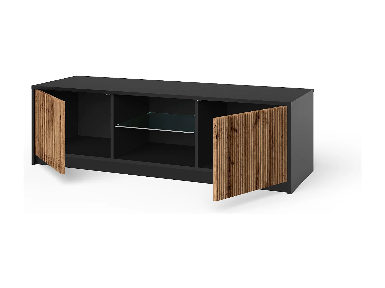 TV-Schrank BUDAPEST schwarz/Eiche