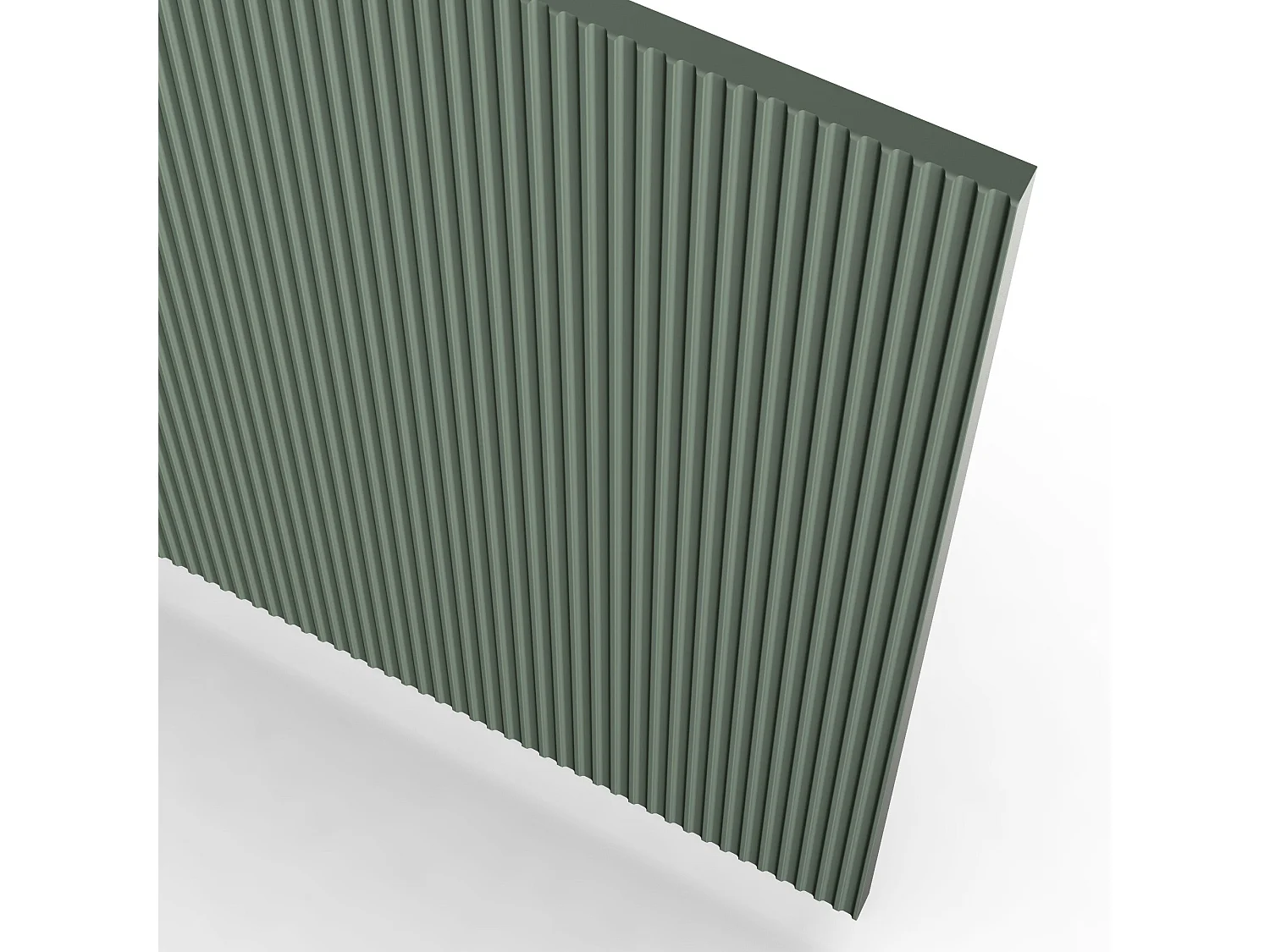 Mobile porta TV moderno con ante frontali cannettate 150x50x45cm Budapest - Verde