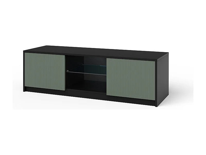 Suporte para TV BUDAPEST preto/verde-sálvia