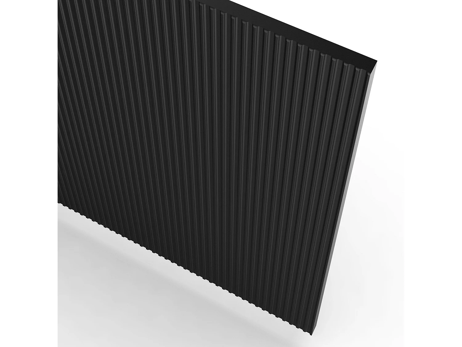 Mueble para TV moderno con frentes ranurados 150x50x45cm Budapest - Negro