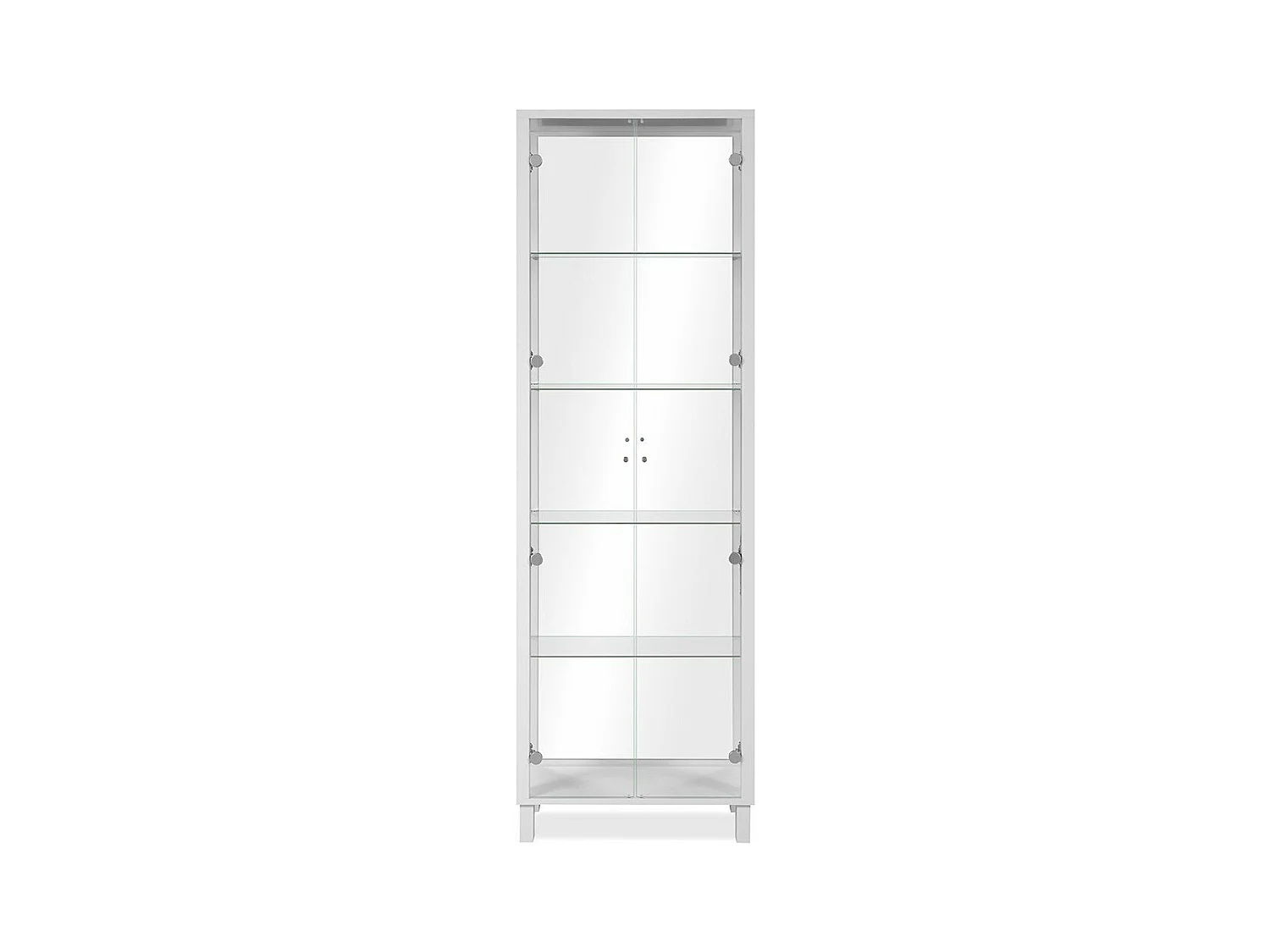 Vetrina colore bianco con 2 ante e 4 ripiani Albi52A 62x33x189H