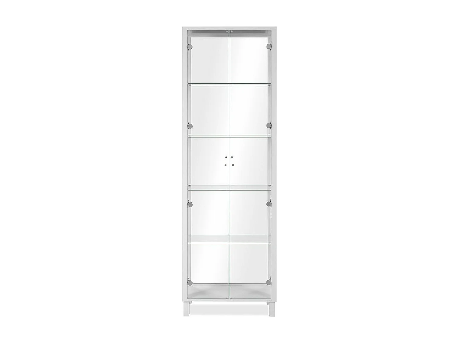 Vetrina colore bianco con 2 ante e 4 ripiani Albi52A 62x33x189H