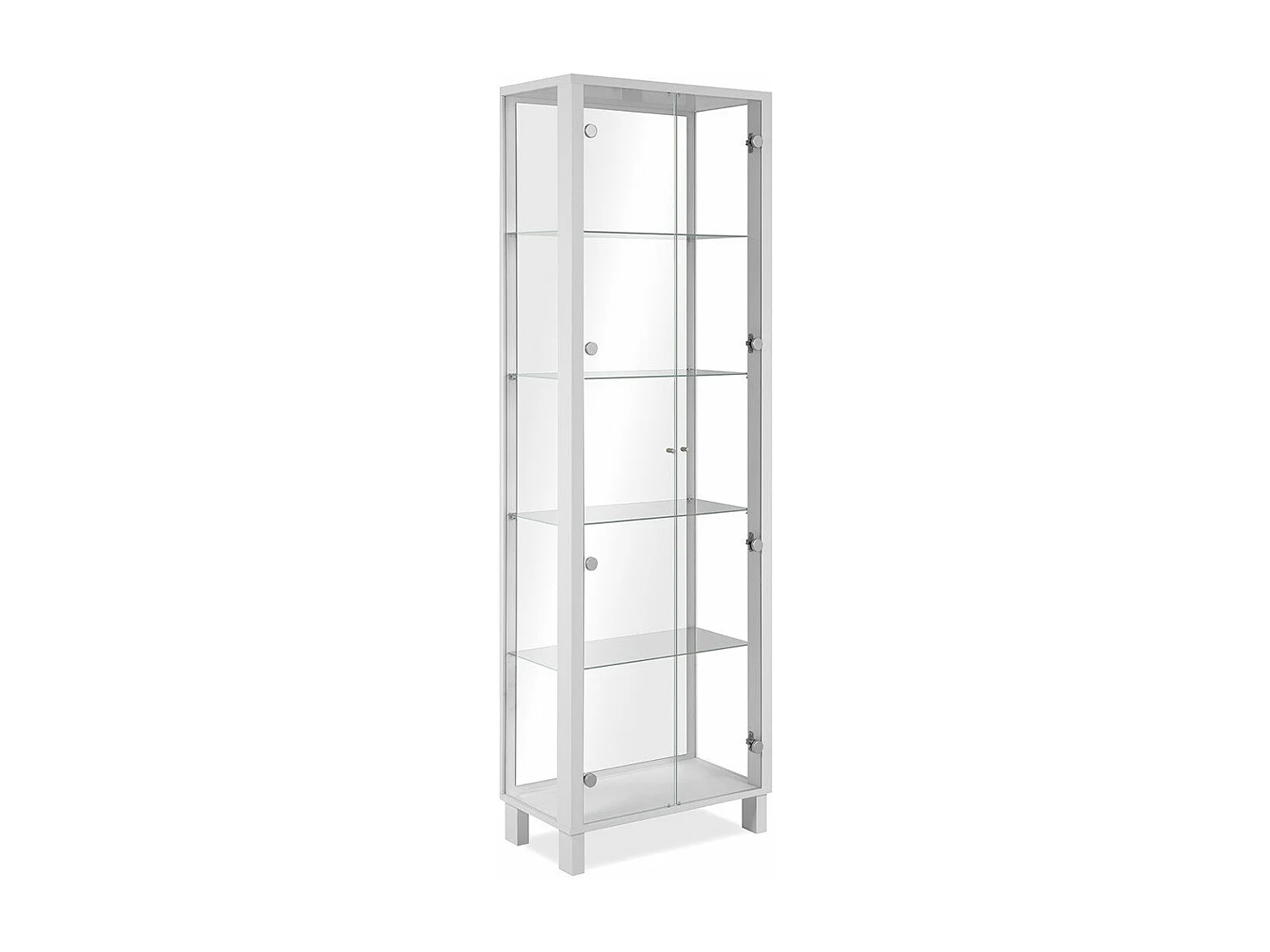 Vetrina colore bianco con 2 ante e 4 ripiani Albi52A 62x33x189H