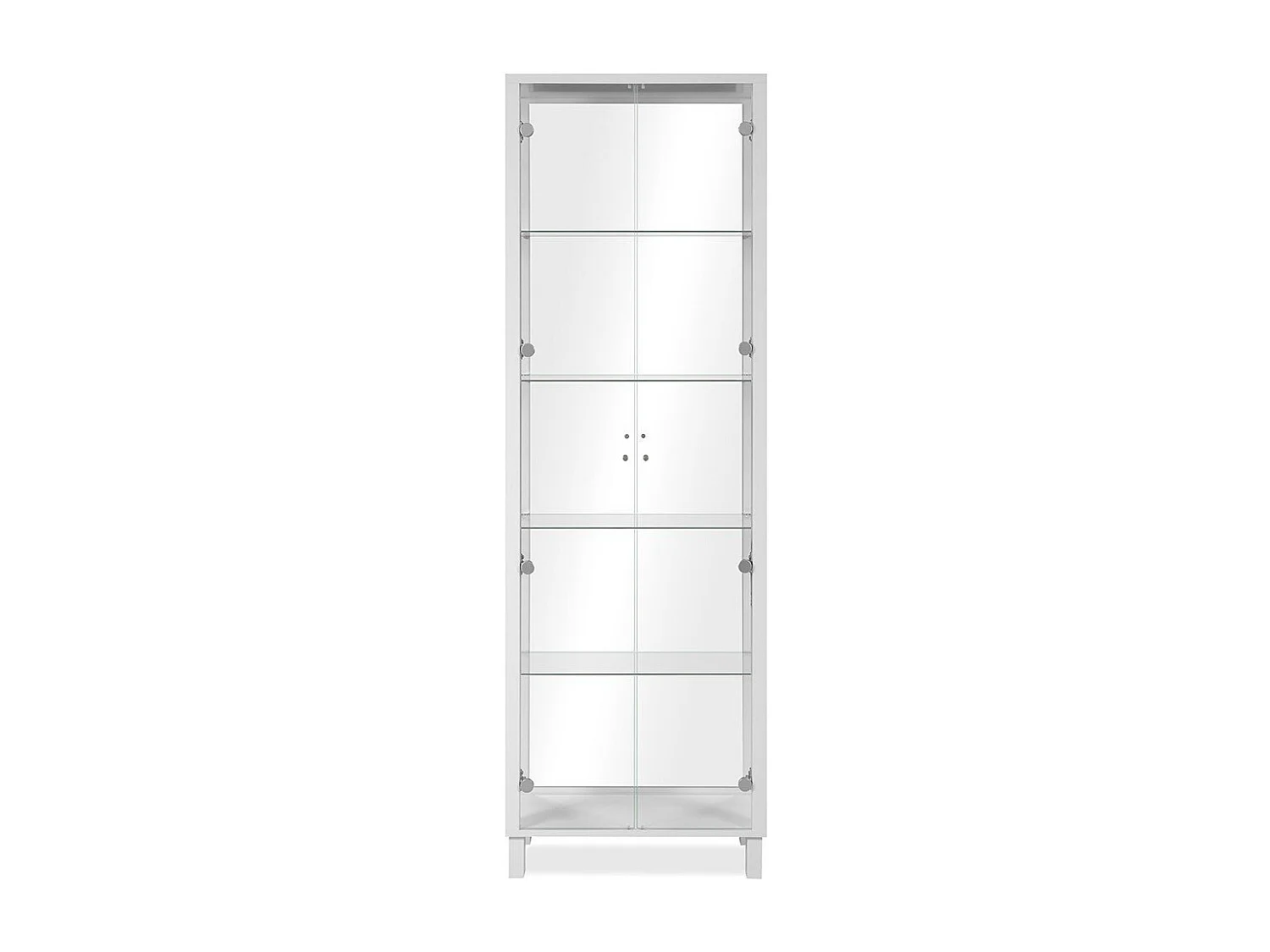 2-drzwiowa, 4-półkowa witryna szklana szer. 62 x wys. 189 cm - ALBI