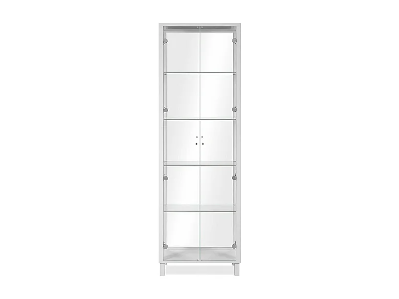 Vetrina colore bianco con 2 ante e 4 ripiani Albi52A 62x33x189H