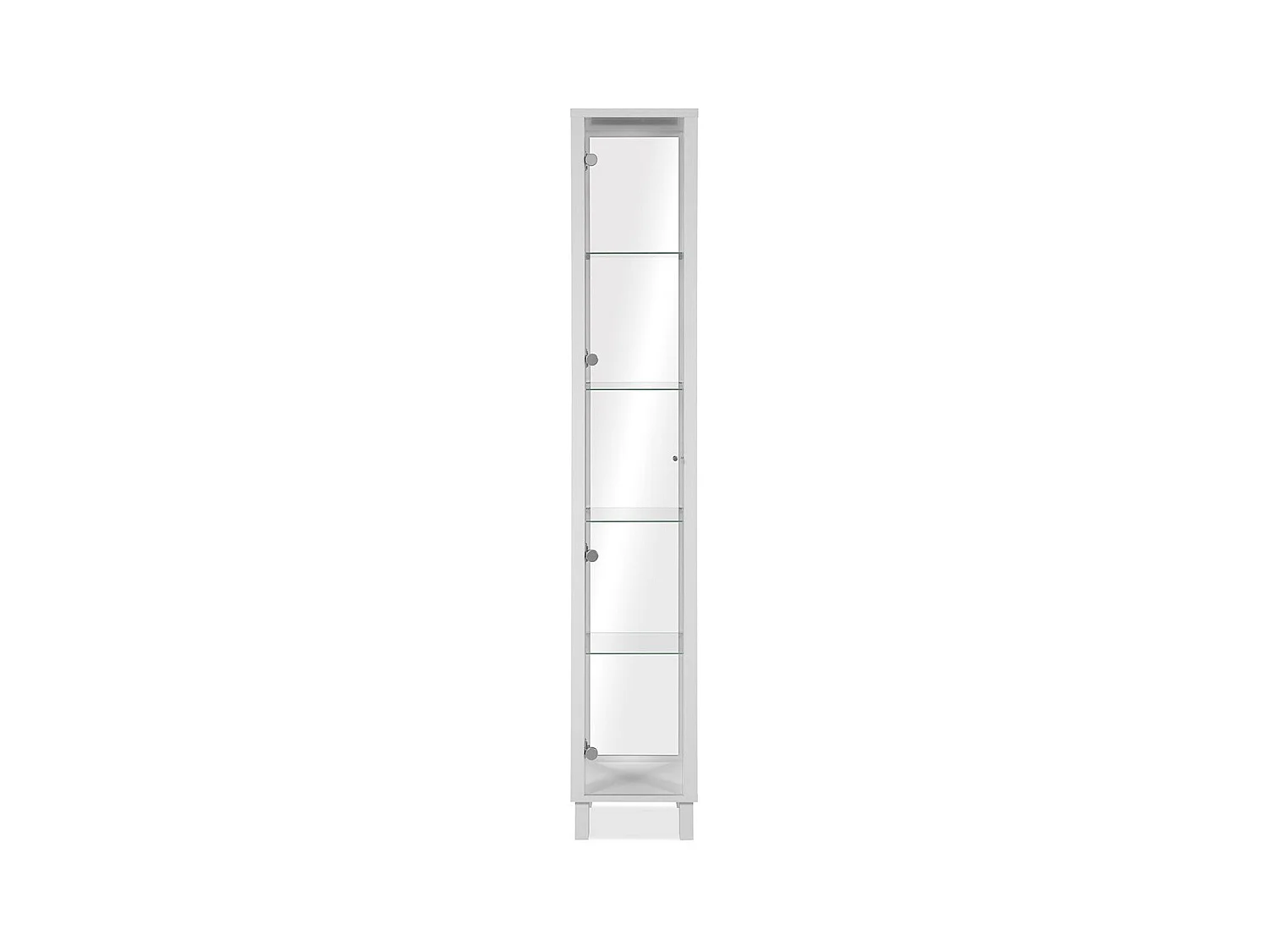 Vitrine 1 Porte et 4 Étagères en Verre H189 cm - ALBI